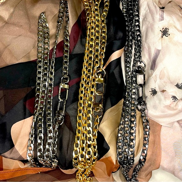 Handbags - 47" Gold/Silver/Gunmetal Crossbody Bag Chains